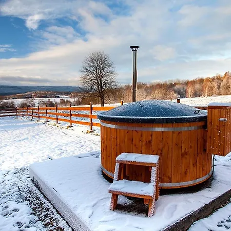 Chalet Drewniane Z Prywatna Balia Z Jacuzzi I Widokiem Na Gory - Klimatyczny Kompleks W Gorach Izerskich #widogruszka *