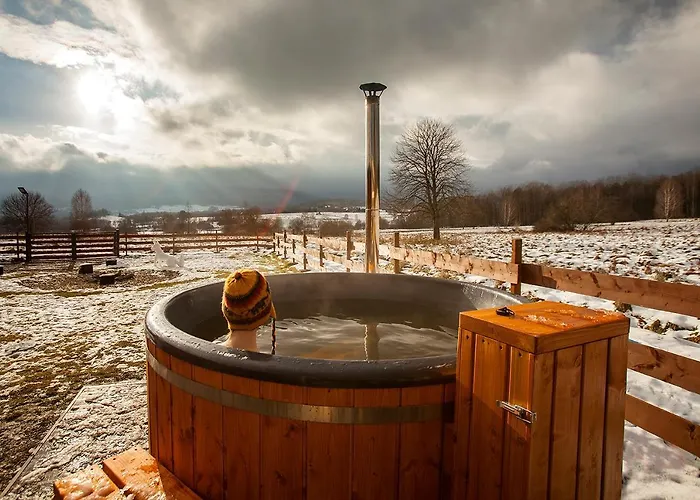 Drewniane Z Prywatnym Jacuzzi I Widokiem Na Gory - Klimatyczny Kompleks W Gorach Izerskich #widogruszka Chalet *