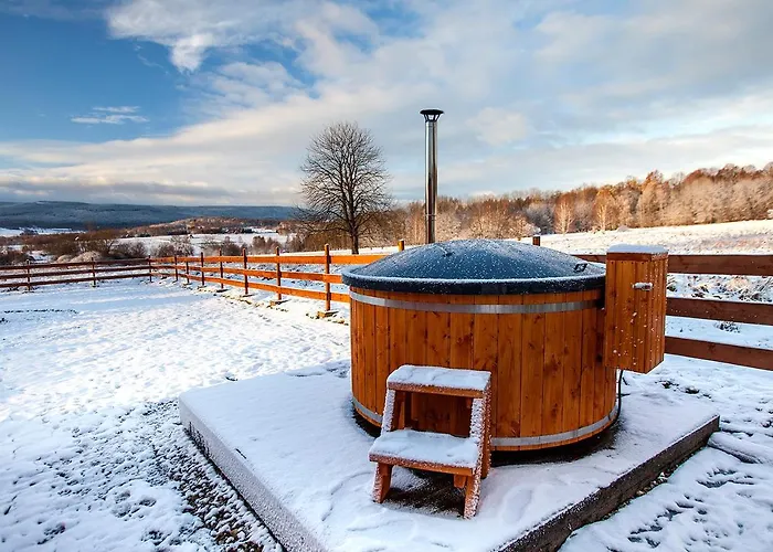 Chalet Drewniane Z Prywatnym Jacuzzi I Widokiem Na Gory - Klimatyczny Kompleks W Gorach Izerskich #widogruszka *